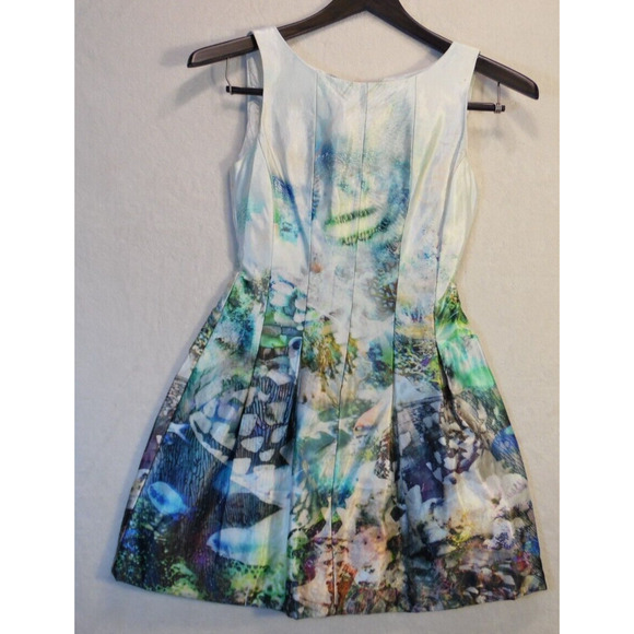 Zara‎ Basics Dress XS Aquarium Print Tulip Mini Holiday Bloggers Fav NWOT - Picture 16 of 16